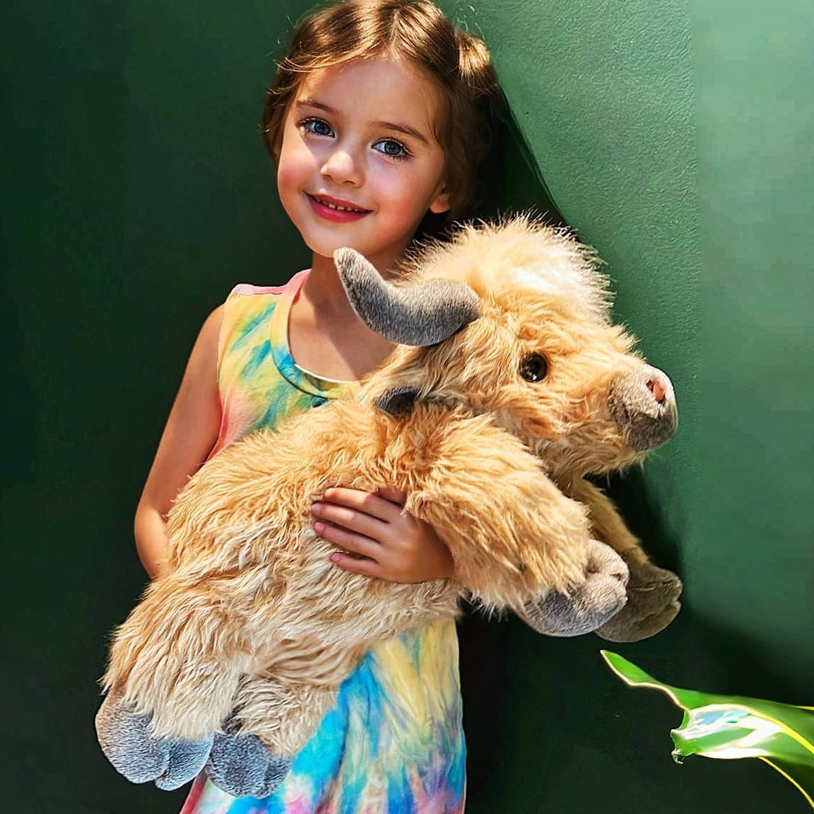 20" | 4 Pounds Highland Cow Weighted Stuffed Animals with Unscented Microwavable Heating Pad, Cute Coolable Heatable Weighted Plush