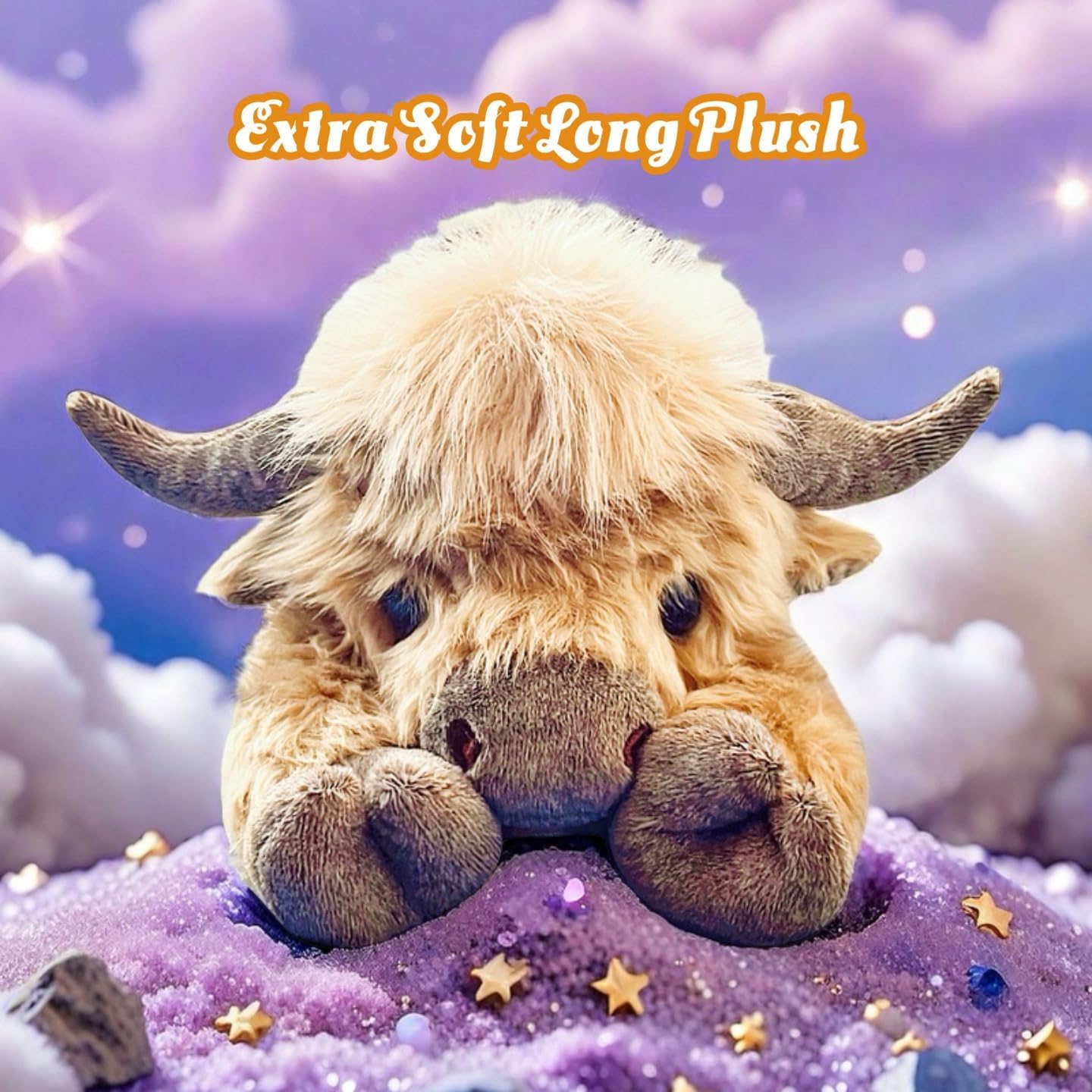 20" | 4 Pounds Highland Cow Weighted Stuffed Animals with Unscented Microwavable Heating Pad, Cute Coolable Heatable Weighted Plush