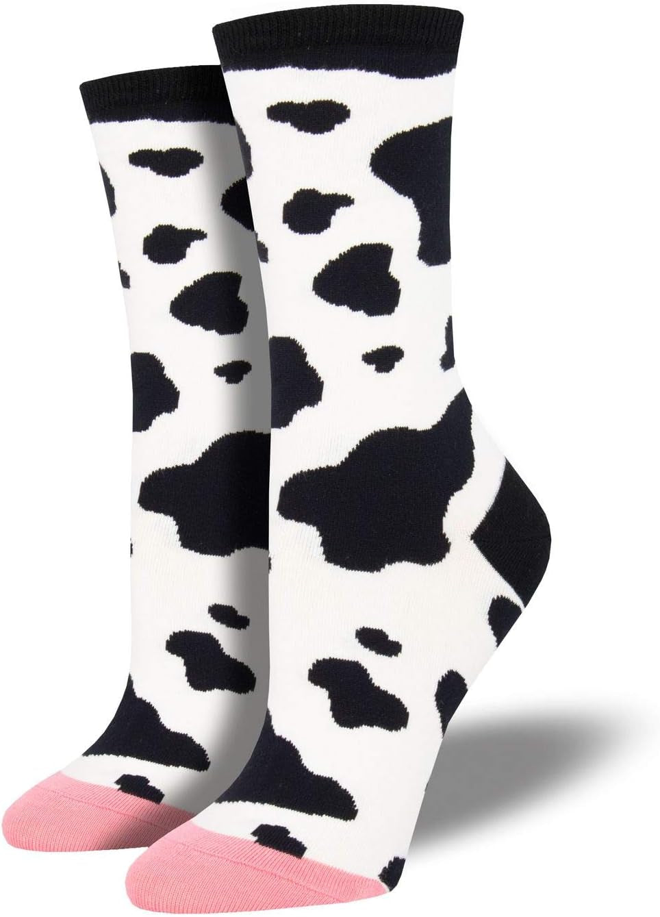 Moooo! Socks White 9-11 (Women's Shoe Sizes 5-10.5)
