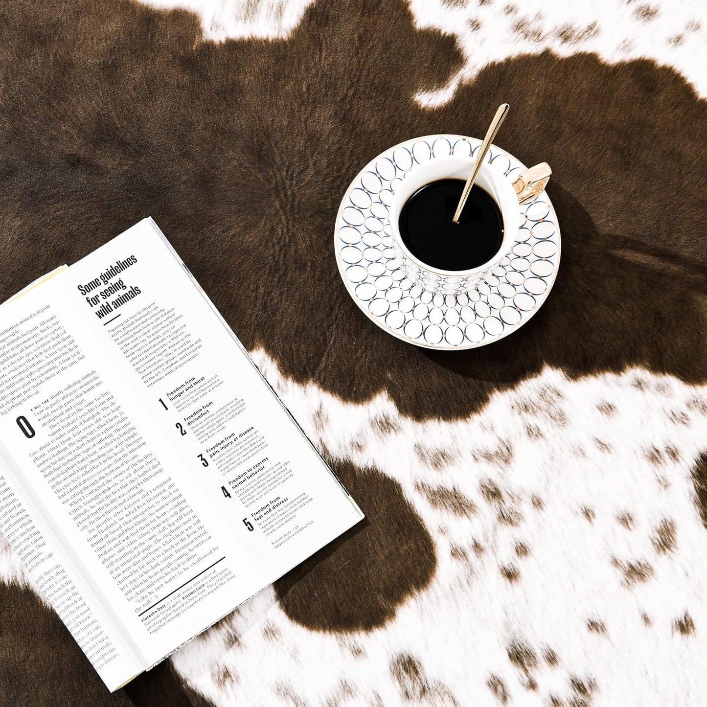 Faux Cowhide Rug 3.6 X 2.3 Feet, Cute Cow Hide Rug for Living Room Bedroom Western Home Decor Faux Fur Cow Print Rugs White and Brown