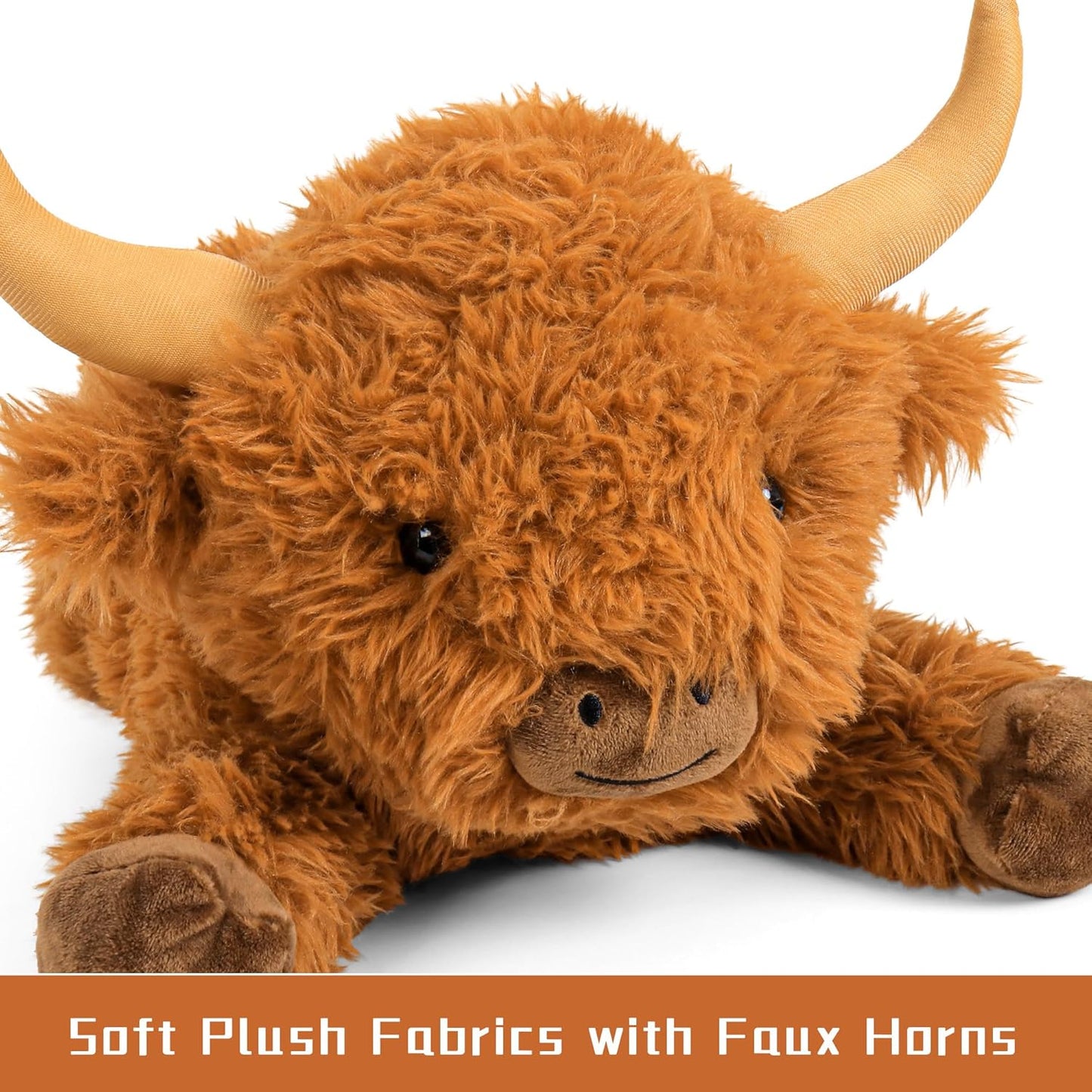 5Lbs Highland Cow Weighted Stuffed Animals, 22In Giant Highland Cow Gift Plush Toy