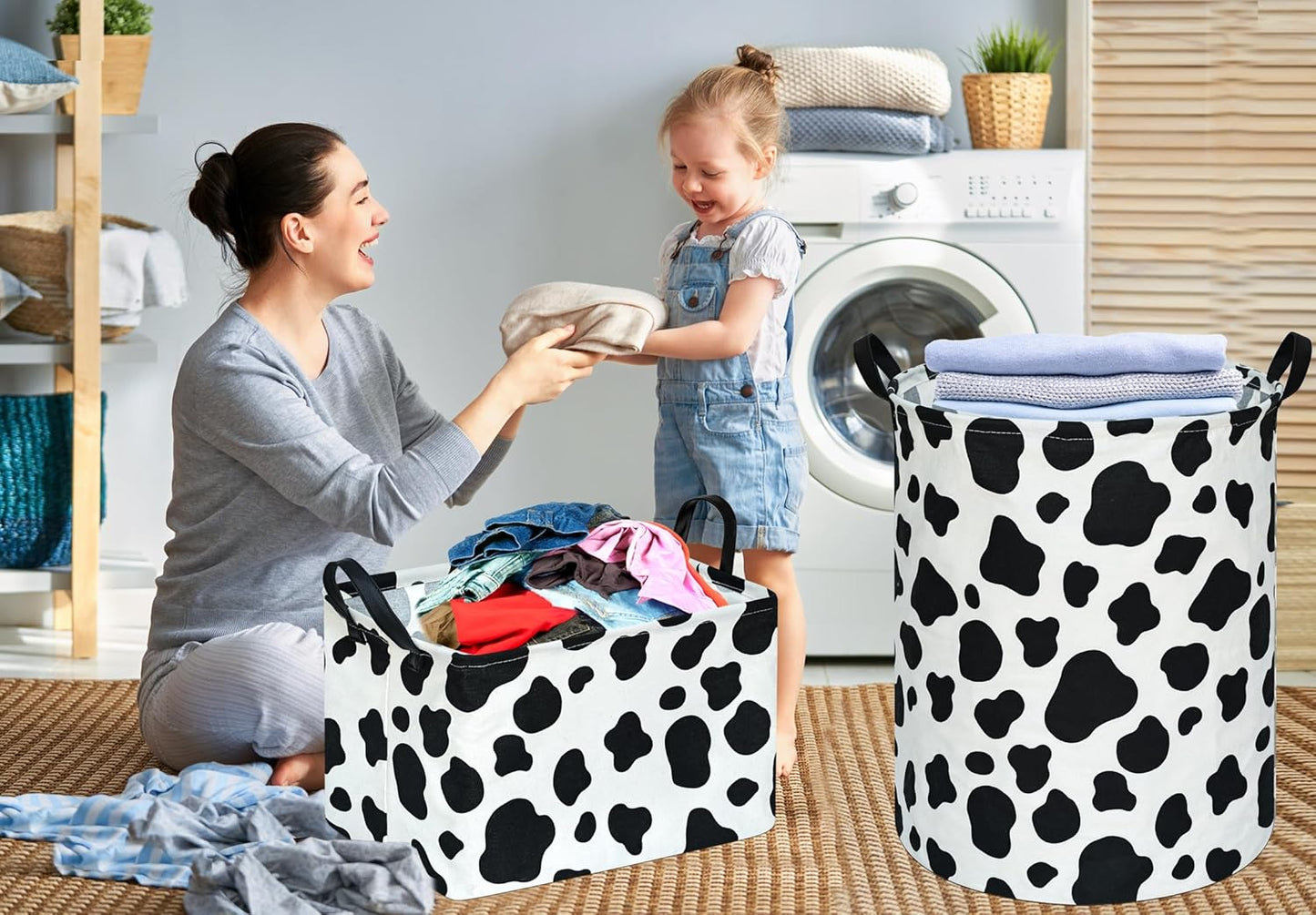 Rectangle Toy Bin Waterproof Storage Organizer for Nursery Hamper Home Decor Closet Kids Bedroom Laundry