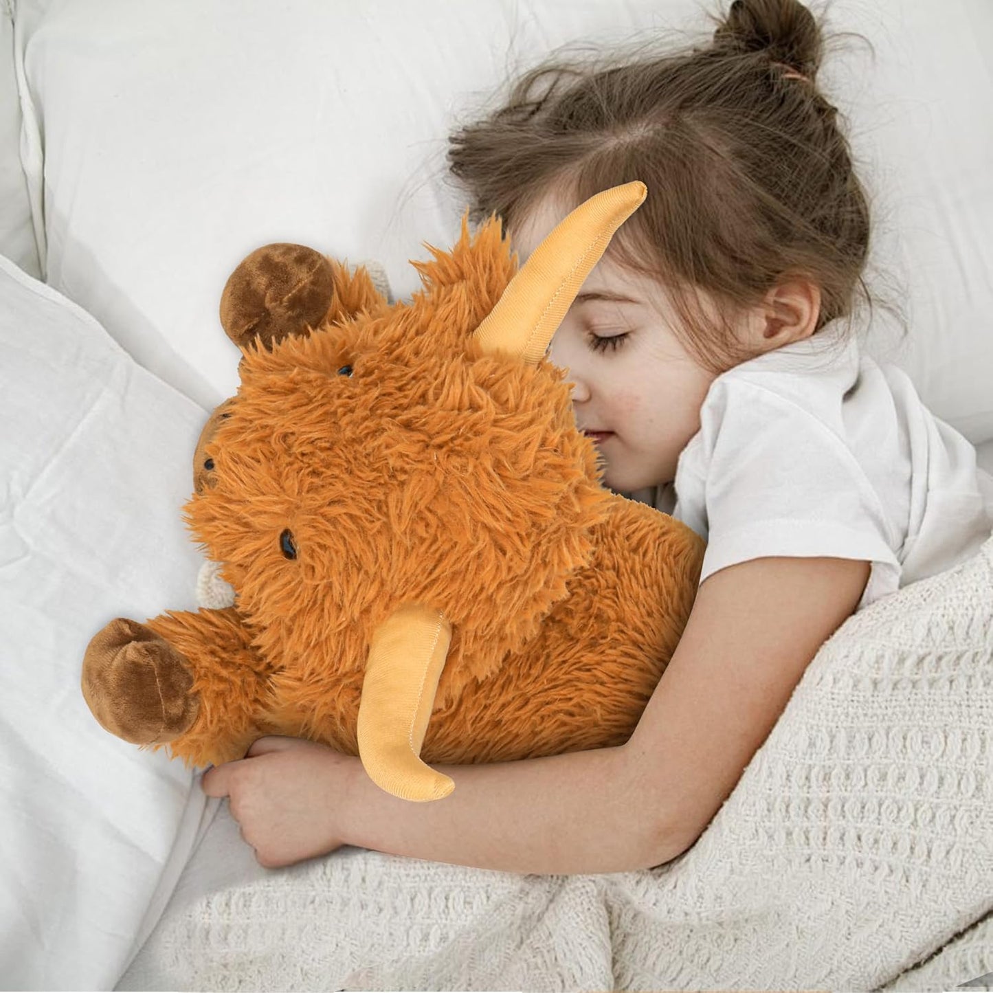 5Lbs Highland Cow Weighted Stuffed Animals, 22In Giant Highland Cow Gift Plush Toy