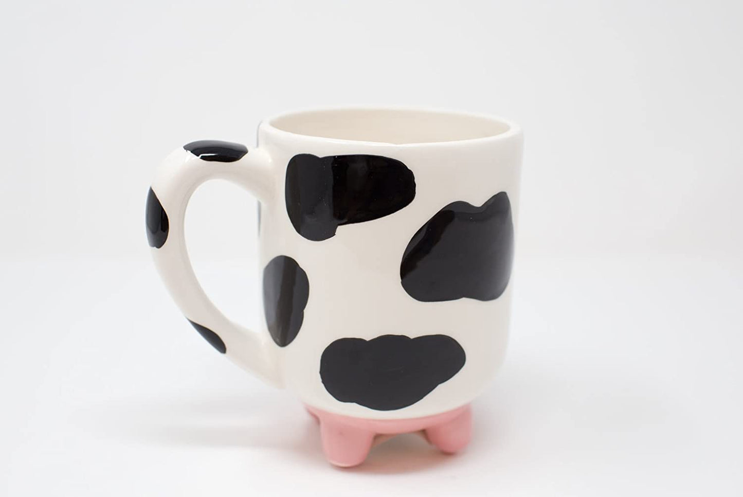 Udderly Cow Mug with Non-Skid Silicone Feet, Hand Painted Ceramic, 20 Fl.Oz.